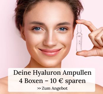 Vier Boxen Calu Hyaluron Ampullen kaufen und 10 € sparen. Zum Angebot.