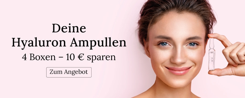 Vier Boxen Calu Hyaluron Ampullen kaufen und 10 € sparen. Zum Angebot.