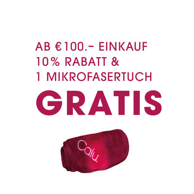 Ab 100 € Einkauf 10 % Rabatt & 1 Mikrofasertuch Gratis
