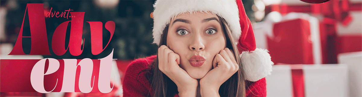 Breites Werbebanner mit pink-schwarzem Design: Links liegt ein schwarz verpacktes Geschenk mit pinker Schleife. Daneben ein pinker Kreis mit der weißen Aufschrift „Dein Geschenk 10 €*“. Rechts steht groß in weißer Pinsel-Schrift „Beautiful Week“ auf einem schwarzen Balke