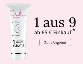 Ab 65 € Einkaufswert eines von neun Calu Produkten gratis. Zum Angebot.